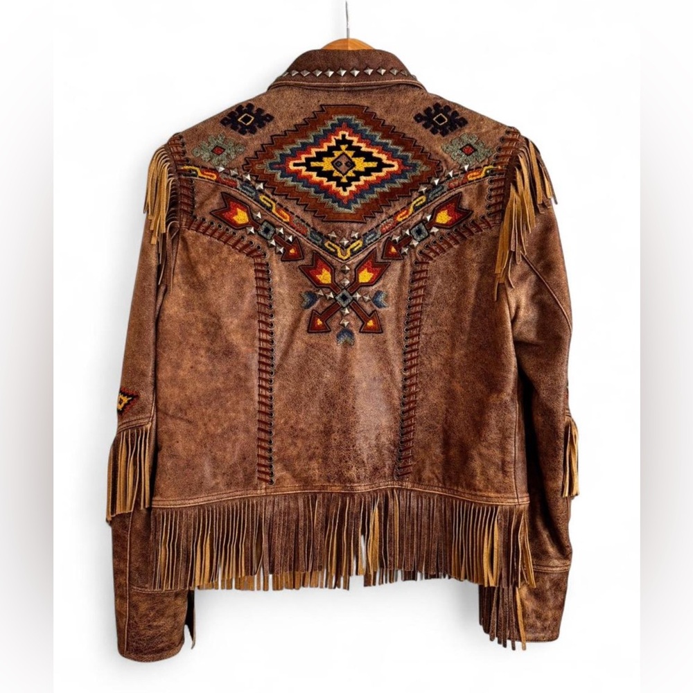 Double D Ranch Fringe Jacket with Embroidery and studs Medium - Picture 8 of 8